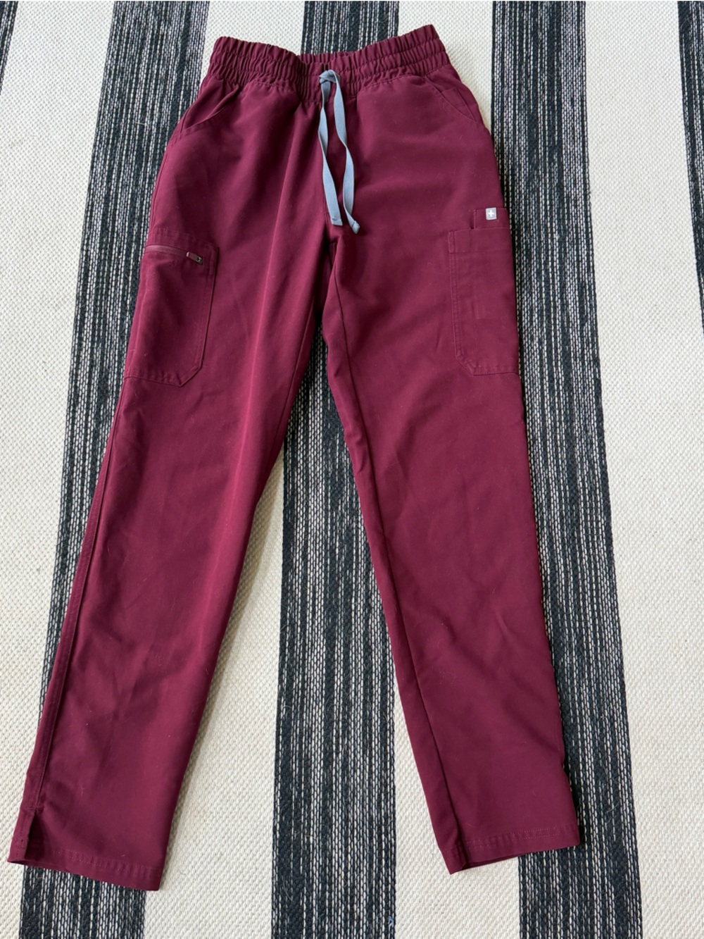 Figs Technical Collection‎ Scrub Pants in Red Maroon Wine